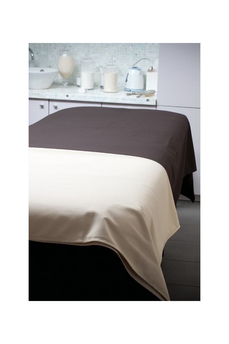 Moorea massage table sheet chocolate-brown