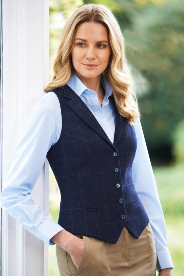 Gilet da donna, Nashville, colore: blu navy, a quadri | Beauty Street