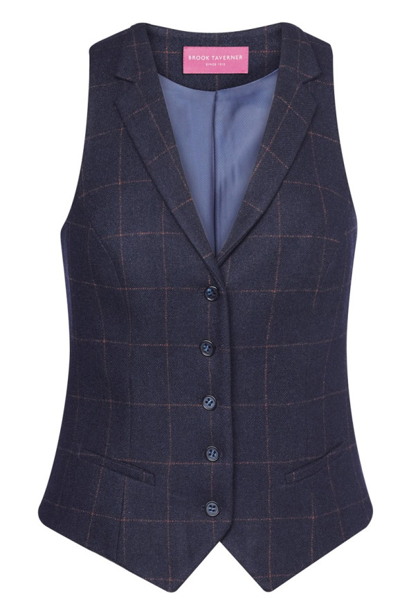 Gilet da donna, Nashville, colore: blu navy, a quadri | Beauty Street