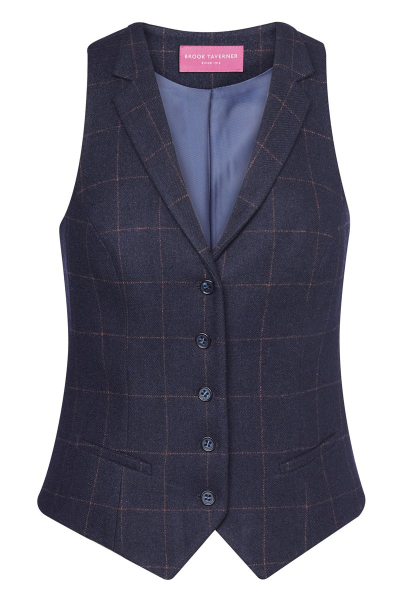 Gilet da donna, Nashville, colore: blu navy, a quadri | Beauty Street