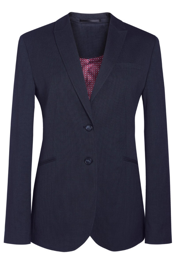 Cordelia Women Jacket navy blue pinpoint | Beauty Street