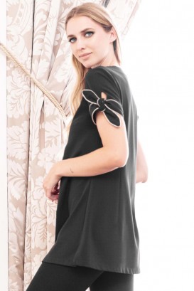 Delphe tunic black and gold 3