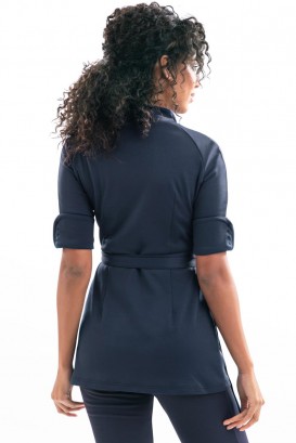 Ariane wrap over top navy blue 3