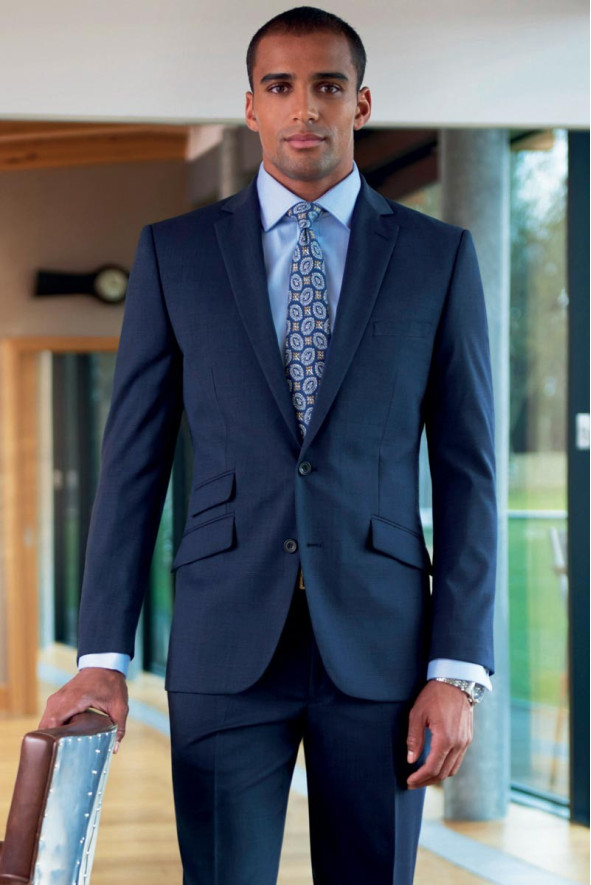 Giacca da uomo, Cassino Prince de Galles, colore: blu navy | Beauty Street