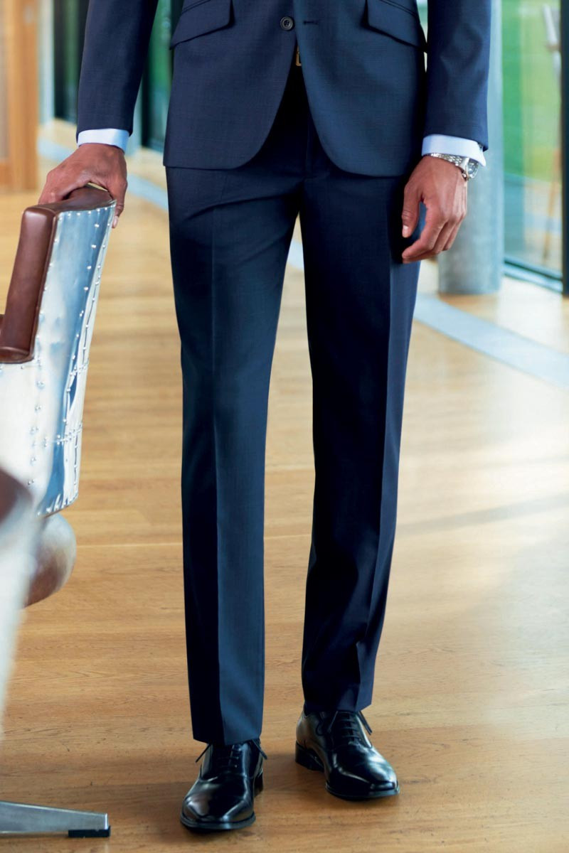 Pantalone da uomo, Cassino Prince de Galles colore: blu navy | Beauty Street