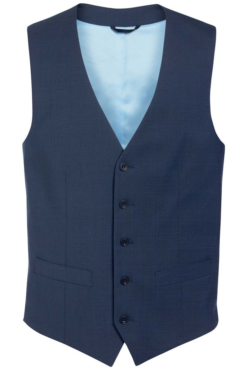 Gilet Homme Busso Prince de Galles marine | Beauty Street