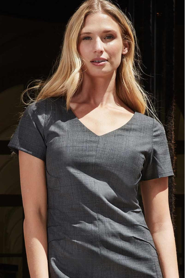 Diamante Dress Prince of Wales check grey | Beauty Street