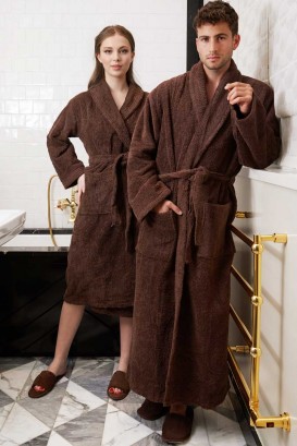 Goyave mens' bathrobe chocolate 1