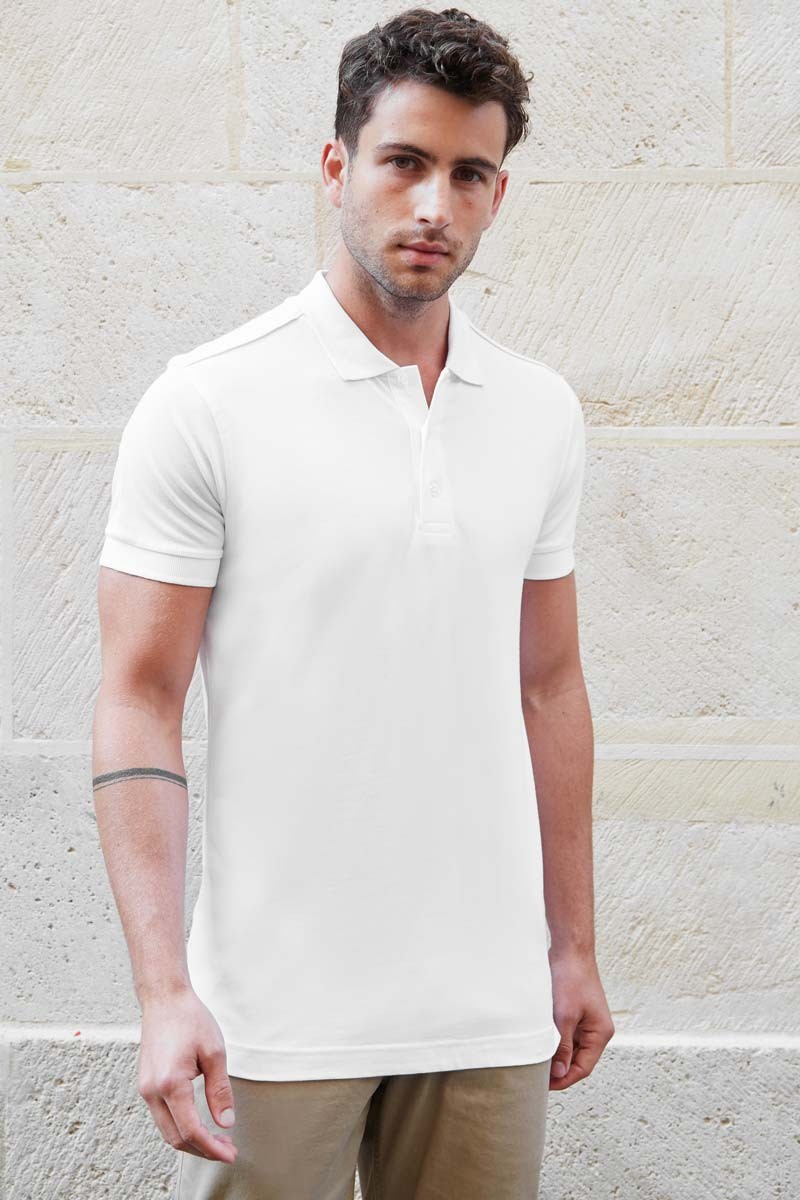 Noa men's short-sleeved polo top white
