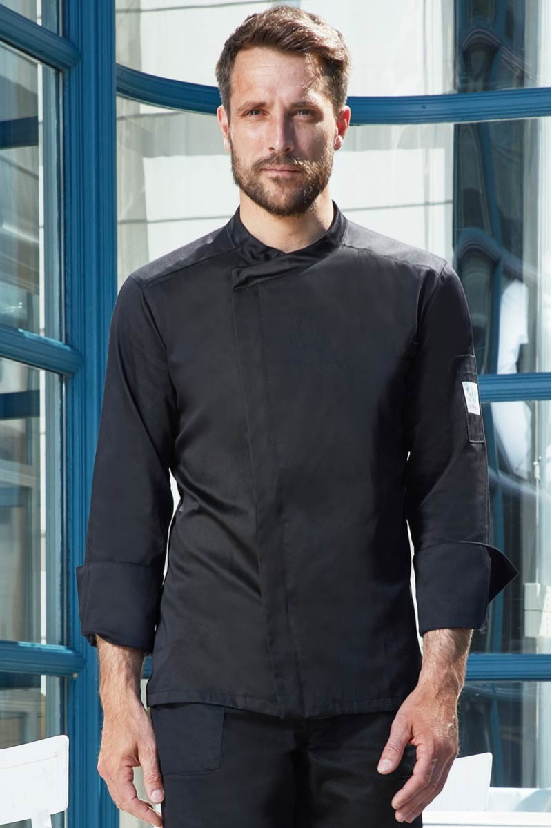 Giacca da cucina, da uomo, Versilia, colore: nero| Beauty Street