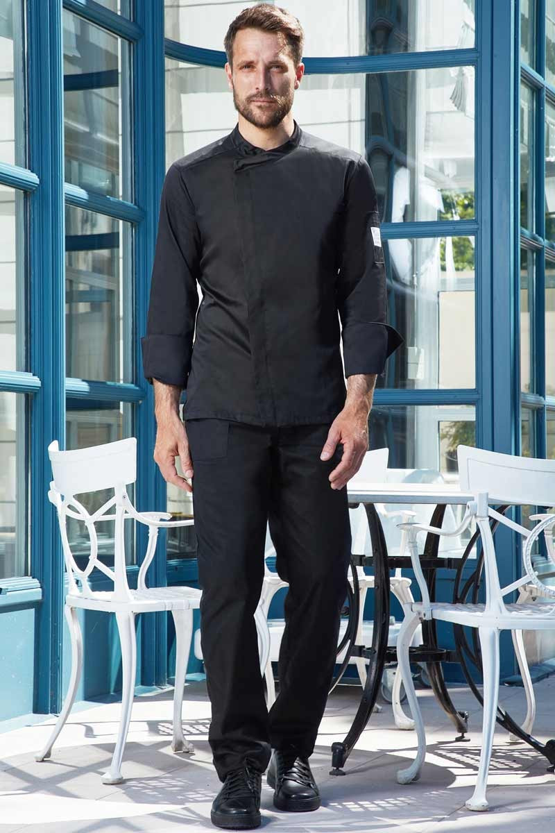 Giacca da cucina, da uomo, Versilia, colore: nero| Beauty Street