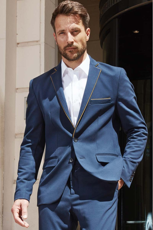 Giacca da uomo, Parklane, colore: blu navy-ocra | Beauty Street