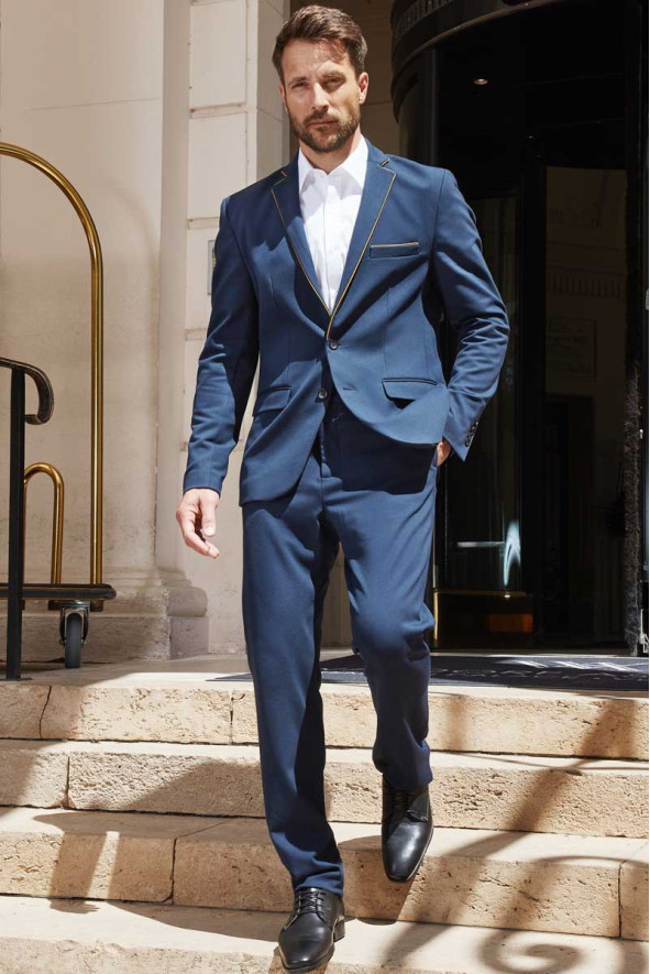 Giacca da uomo, Parklane, colore: blu navy-ocra | Beauty Street