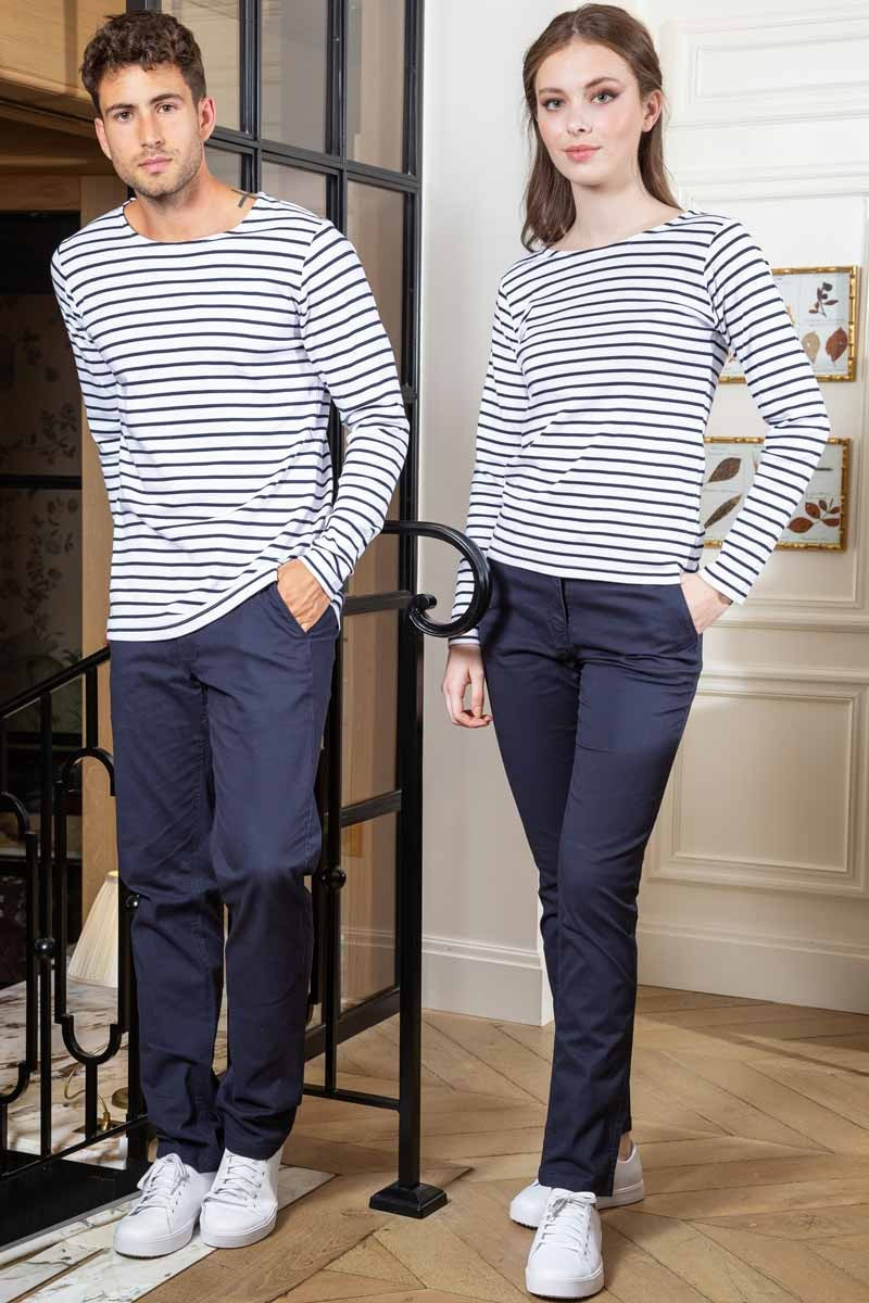 Maglia marinara, da uomo, Atlantic, colore: bianco-blu navy | Beauty Street