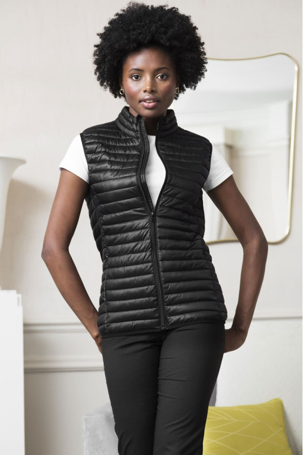 Piumino, da donna, senza maniche, Fineline, colore: nero | Beauty Street