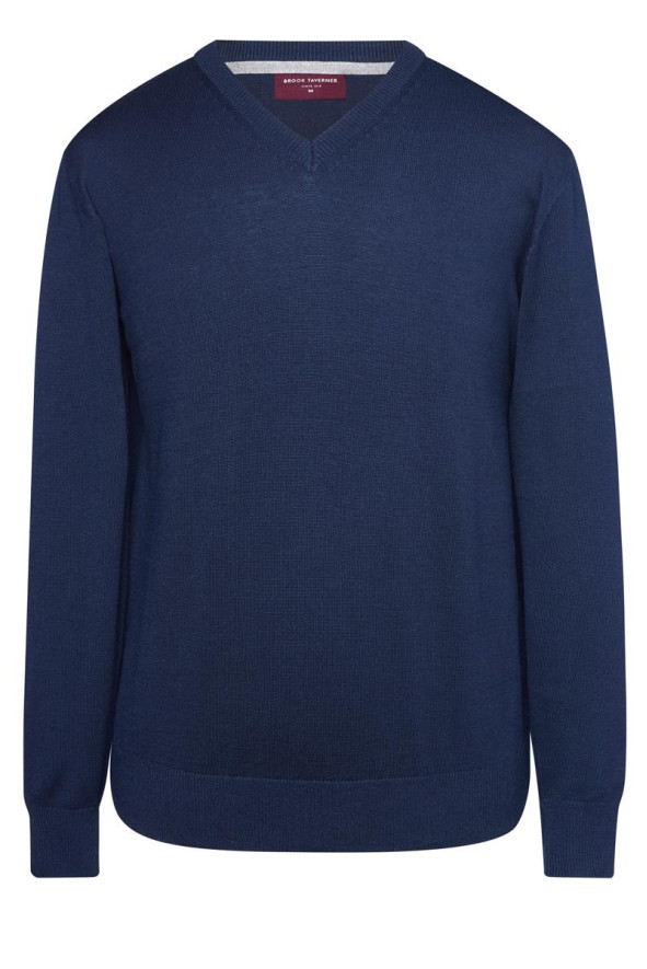 Pullover con scollo a V, da uomo, Boston, colore: blu navy | Beauty Street