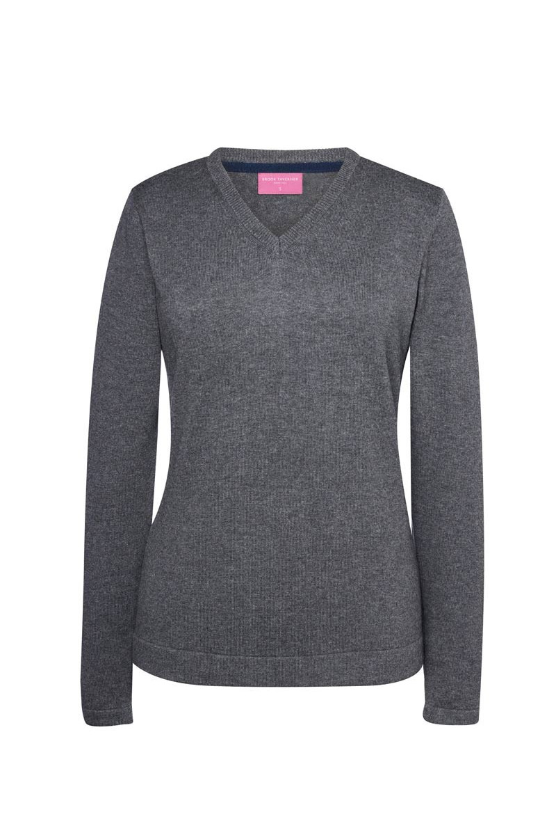 Pullover con scollo a V, da donna, Atlanta, colore: grigio antracite | Beauty Street