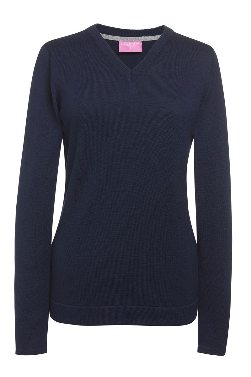 Pullover con scollo a V, da donna, Atlanta, colore: blu navy | Beauty Street