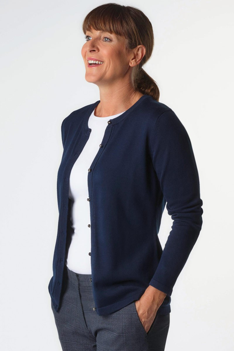 Women's navy cardigan for hospitality - Seattle cardigan