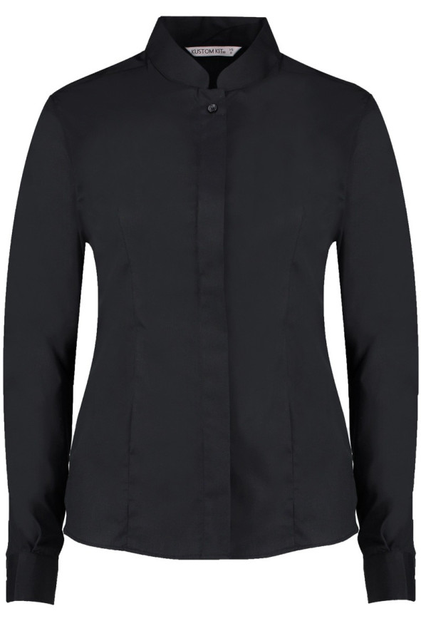 Women's black shirt for hospitality - Doriane shirt