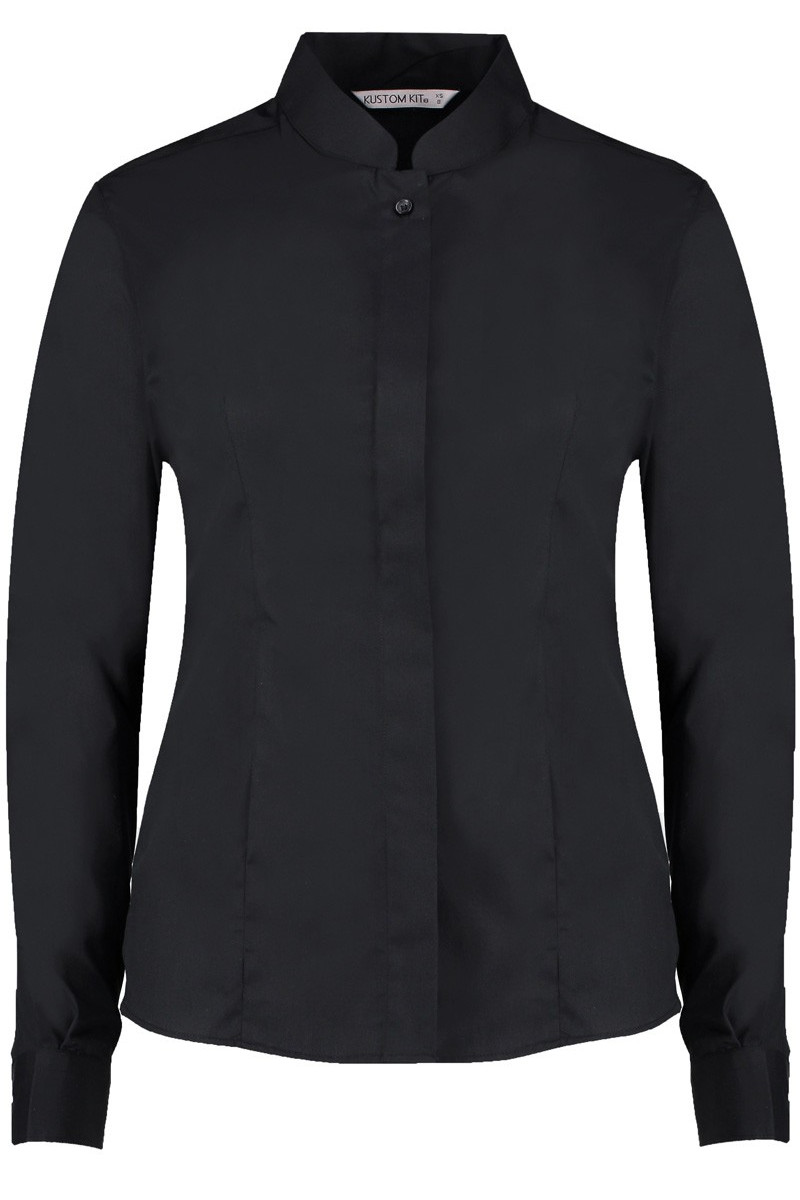 Women's black shirt for hospitality - Doriane shirt