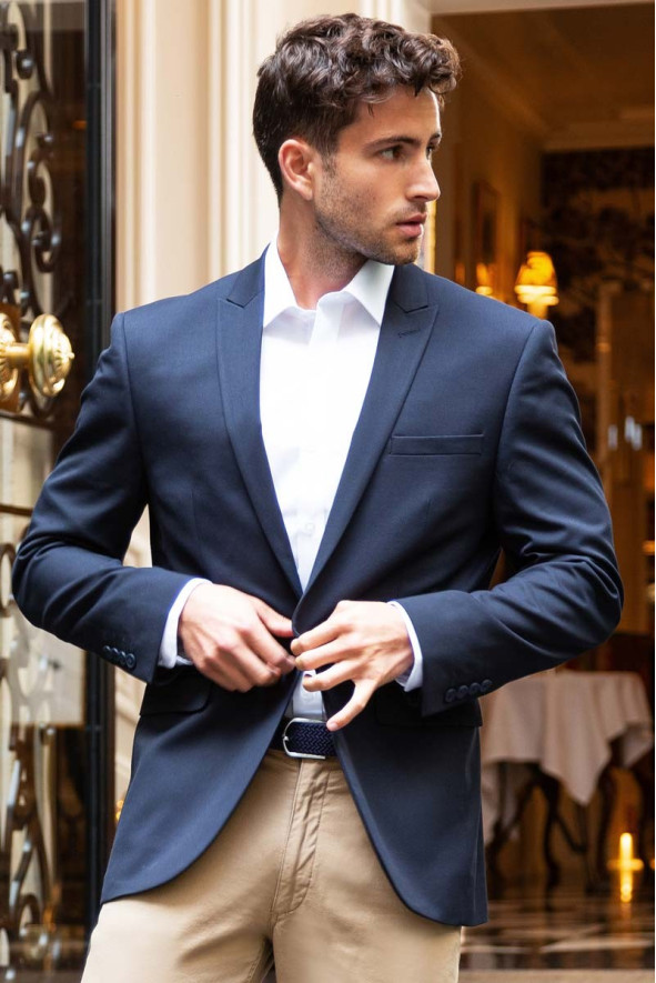 Pegasus Men Jacket navy blue | Beauty Street