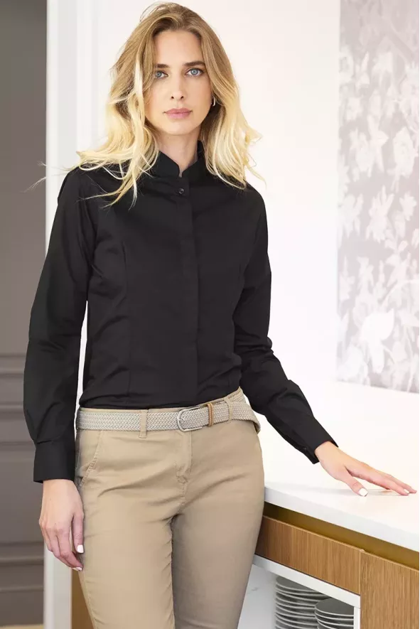 Doriane Women Long Sleeve Shirt black | Beauty Street