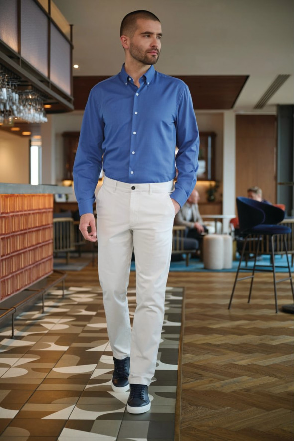 Pantalone chino da uomo Leo grigio | Beauty Street