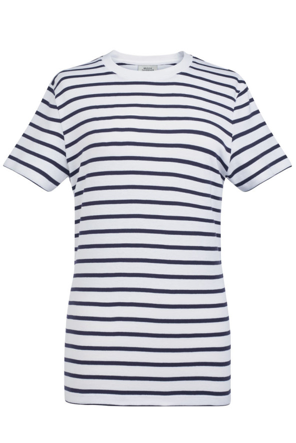 Maglia da Donna a Righe Bianche e Blu Navy Maniche Corte Katy