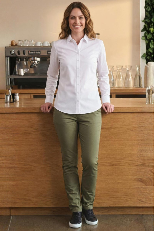 Liberty Slim Chino Trousers olive green