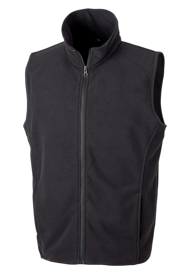 Gilet in pile nero senza maniche unisex Corey