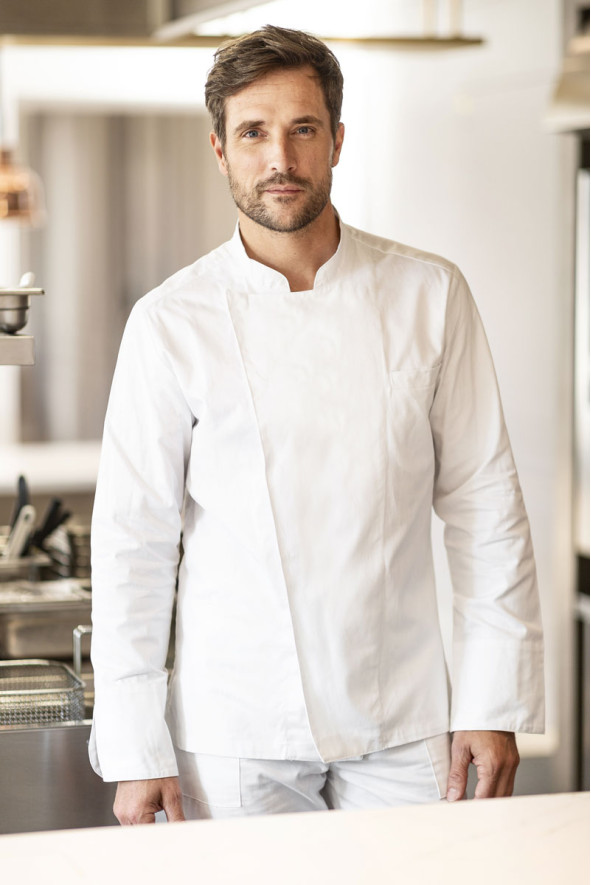 Giacca da cucina bianca da uomo Mirko