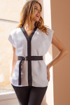 Blouse Jakarta Blanc-noir