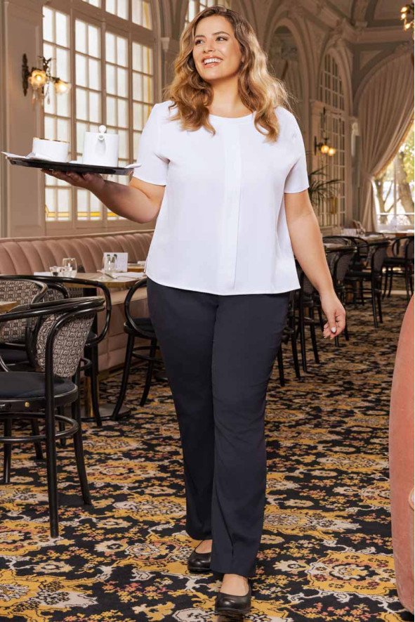 Helina Women Short Sleeve Blouse white | Beauty Street