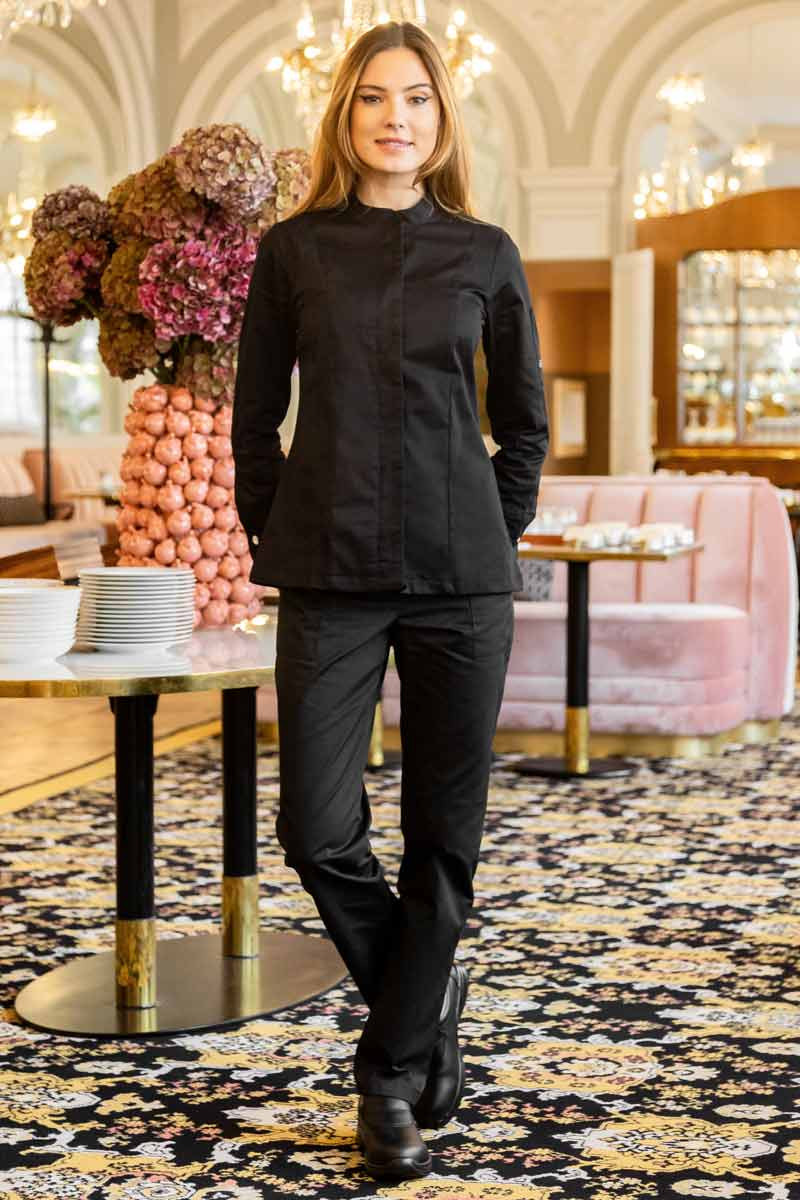 Giacca da Cucina Nera da Donna Denise