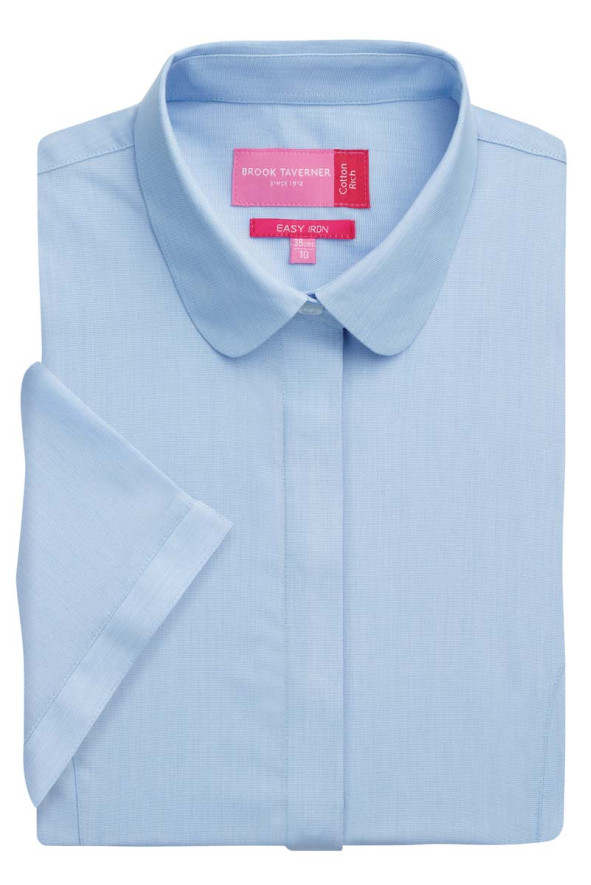 Soave women's light blue short sleeve blouse