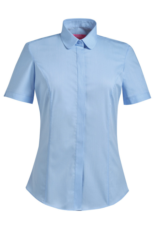 Soave women's light blue short sleeve blouse