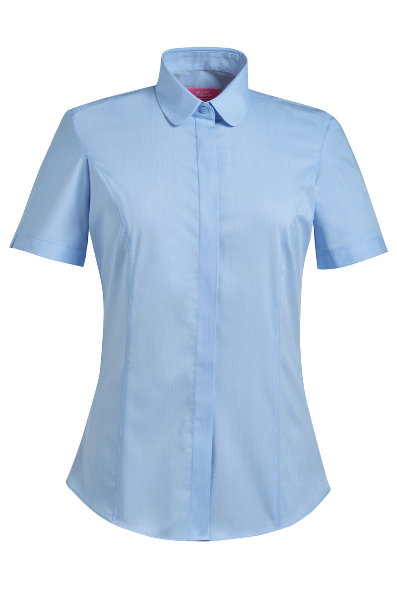 Soave women's light blue short sleeve blouse