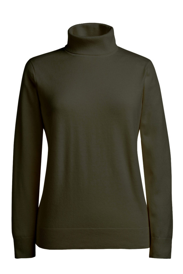 Athens women's green turtleneck sweater