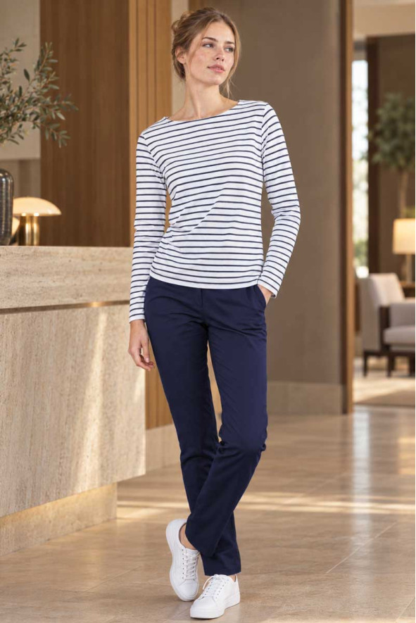 Houston Women Chino Trousers navy blue | Beauty Street